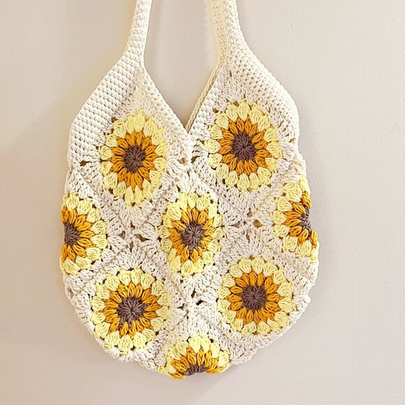 Sunflower crochet bag - Picture 2 of 4